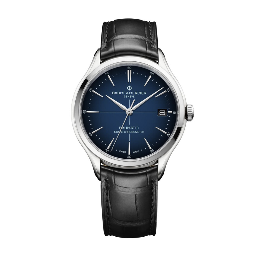克里頓系列Baumatic藍色漸變錶盤腕錶