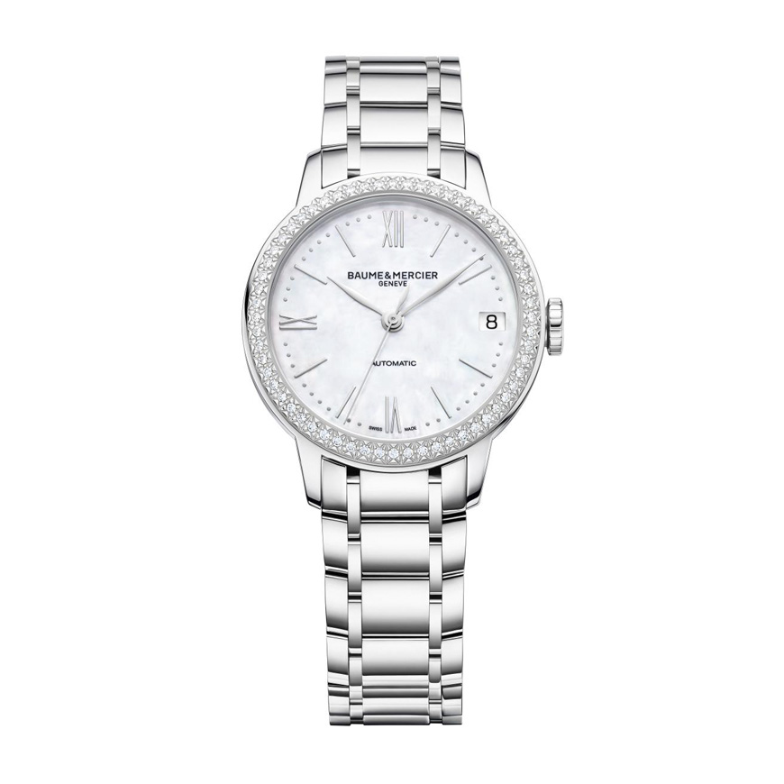 Classima 31mm Mother-Of-Pearl Automatic with Diamond-Set Bazel